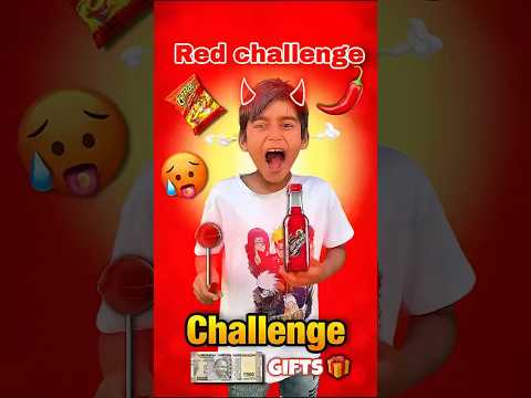 Red Food Challenge🔴 ভাই কে দিলাম😱 #minivlog #shortvideo #bengalivlog #vlog #challenge