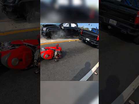 When Biker Almost Get Hit By Car