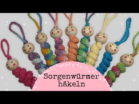 Sorgenwürmer | Glückswürmer häkeln