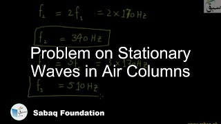 Problem on Stationary Waves in Air Columns
