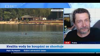 ČT24 7. 8. 26 - Mgr. Petr Pumann - Kvalita vody ke koupání se zhoršuje
