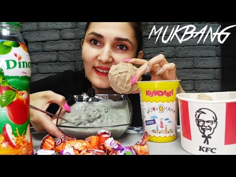 MUKBANG•ASMR• Creamy dessert with nuts
