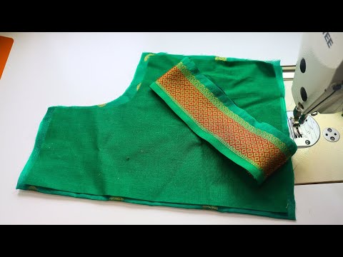 Border Bouse Back Neck Design Cutting and Stitching | easy bouse design stitching