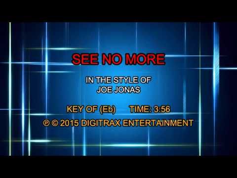 Joe Jonas – See No More (Backing Track)