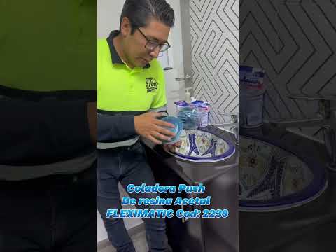 Coladera para baño tipo push de Fleximatic 2239 #tinomantenimiento #plomeria #baño #coladera