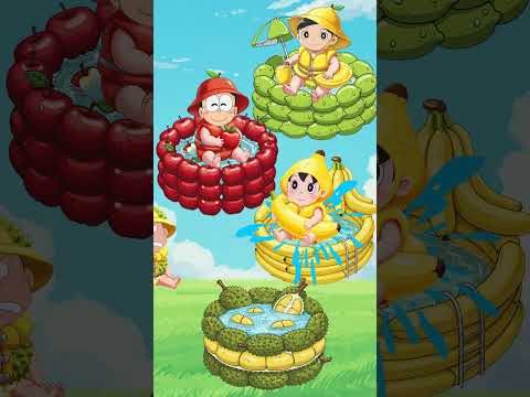 Chaien cướp hồ bơi trái chuối của Xuka #doraemon #nobita #shizuka #suneo #chaien #shorts