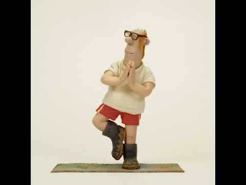 Farmer Yoga Tree Pose Fart - Shaun the Sheep #shorts