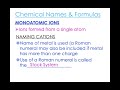 Naming Ions and Their Charges