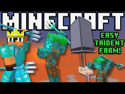 Minecraft: Building an Easy Trident Farm (v1.21) & World Download!