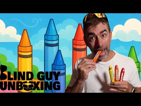 Can you eat Crayons? – a Blind Guy Unboxing
