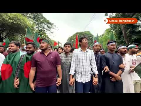 YouTube video thumbnail: Thousands Rally in Bangladesh to Mark a Year Since Hasina's Ouster