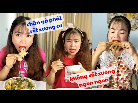 Tổng hợp video siêu hài hước vui nhộn, hai mẹ con tranh nhau ăn chân gà!