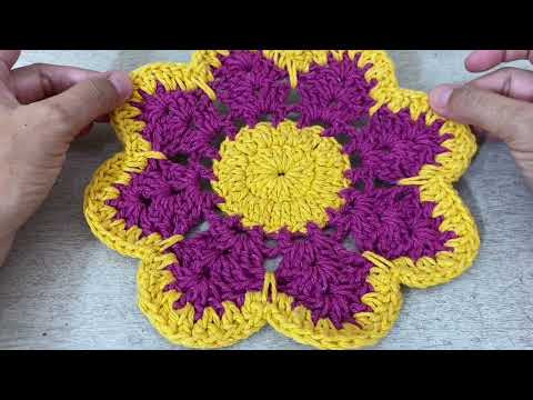 Flor de Crochê Passo a Passo @NubiaCruz