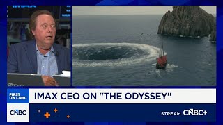 YouTube video thumbnail: Imax CEO Rich Gelfond on The Odyssey's Blockbuster Success: Christopher Nolan is a Genius