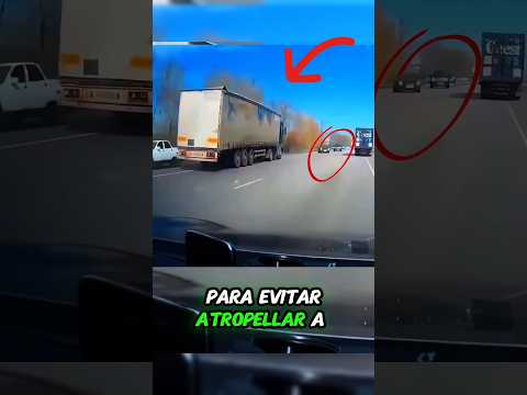 Conductor sin frenos salva vidas al desviar su camión#trucks#trailers#camiones #trucking#trockeros