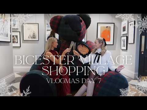 BICESTER VILLAGE FESTIVE SHOPPING WITH FREDDY & Wreath Making with Ralph Lauren ✨ Vlogmas Day 7 ✨