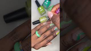 Negative space skittle mani!