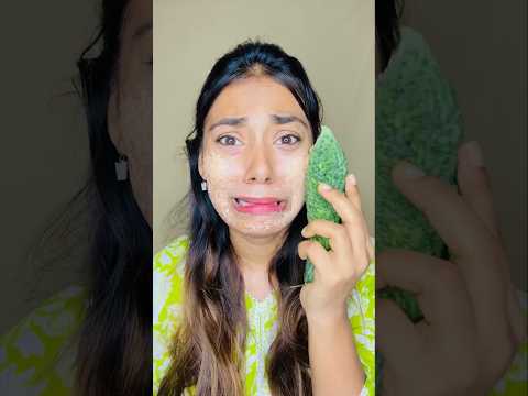 Makeup using Karela🤮🤢#funny #challenge #funnychallenge #makeupchallenge #missgarg #makeup #viral