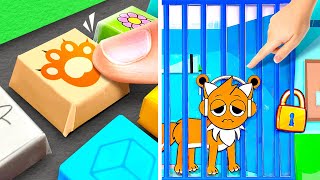 I Pressed Cat Sprunki Button 🙀🐈 *Paper Sprunki Cat Escapes Gamebook Jail*