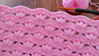 Beautiful Crochet Stitch for Baby Blanket, the easiest and fastest Crochet Pattern for beginners