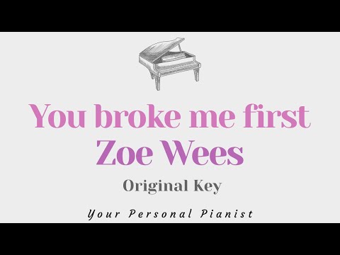 You broke me first – Tate McRae (Original Key Karaoke) – Piano Instrumental Cover with Lyrics