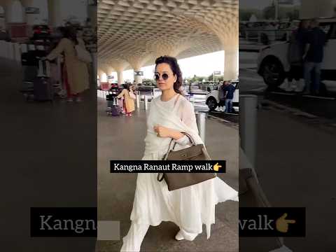 Kangana Ranaut Slays the Ramp in Style! ✨💃 #FashionIcon #RunwayMagic #QueenOfGlam #shorts