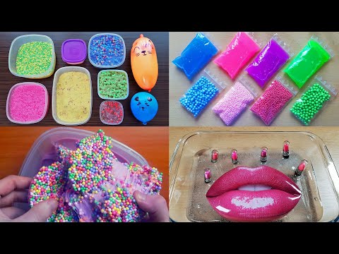 Slime Satisfying Mix - Crunchy Fluffy Makeup Mixing - Relaxing video