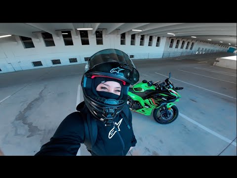 my first motovlog! riding pov as a girl + run errands with me | ninja 500 SE