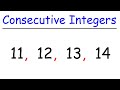Solving Consecutive Integers Word Problems