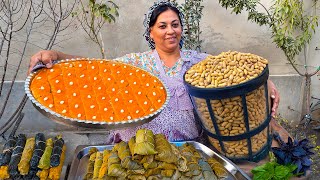 Rare Food & Dessert! Dolma Stuffed Basil with Chicken! Pistachio Baklava