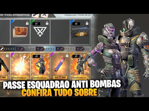 PASSE ESQUADRÃO ANTIBOMBAS! VOCÊ CONHECE O PASSE MAIS RARO? CONFIRA TUDO! #ff #freefire