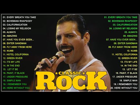 Classic Rock Songs 70s 80s 90s 🔥 Queen, Aerosmith, Bon Jovi, Metallica, Nirvana, Guns N Roses