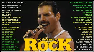 Classic Rock Songs 70s 80s 90s 🔥 Queen, Aerosmith, Bon Jovi, Metallica, Nirvana, Guns N Roses