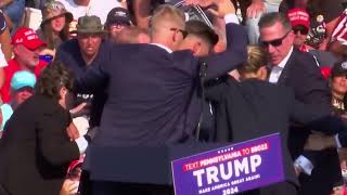 Trump shot on side of the head in apparent assassination attempt at Pa  rally