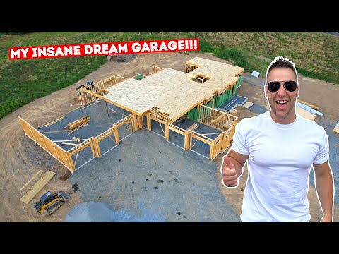 INSANE Dream House and Dream Garage Build Update!!! *2 STORY GARAGE + C8 ZR1 IS HERE?!?*