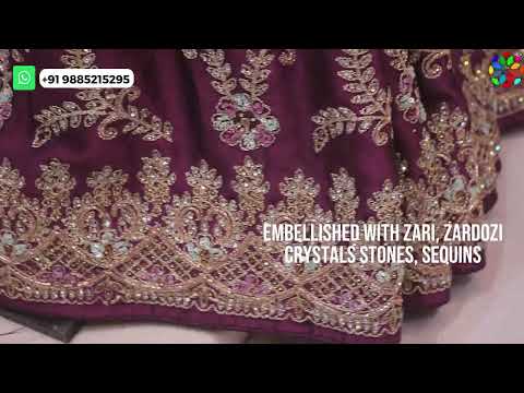 ARNG-3995 "The Royal Purple" Premium Designer Saree||Rangoli Fabric||Crystals||Zari||Sequins
