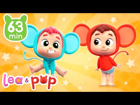 Aprenda as cores com os balões e macacos do Pop 🐵 Vídeos educativos para crianças em português