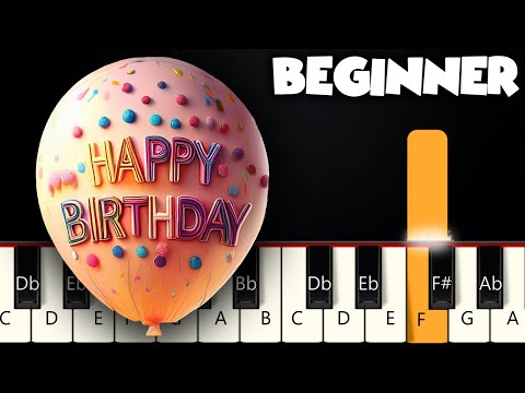 Happy Birthday To You | BEGINNER PIANO TUTORIAL by Betacustic