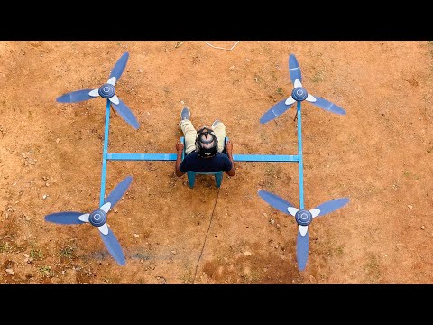 How to make a Quadcore | Drone at home | airplane | Aeroplan | single seater drone