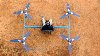 How to make a Quadcore | Drone at home | airplane | Aeroplan | single seater drone