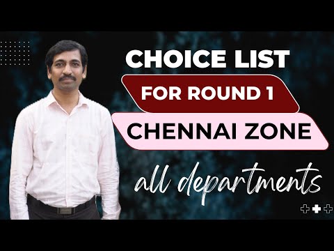 Chennai Zone Choice List For Round 1 TNEA 2025 AlexMaths