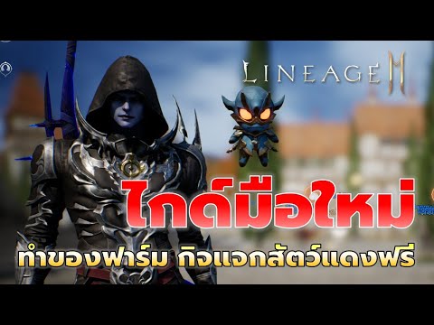 LINEAGE2M | ไกด์ผู้เล่นใหม่ 2 วัน LV40 ทำของเซ็ตฟาร์มชิว +กิจแจกสัตว์แดงฟรี