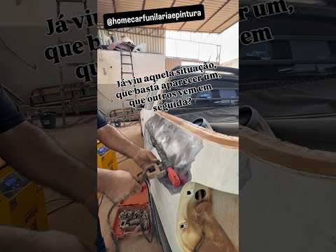 Recuperação da lateral traseira da Saveiro Robust #pinturaautomotiva #carro #funilariaepintura