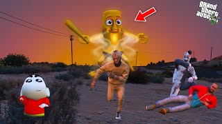 GTA V: Franklin & Shinchan Face Serbian Dancing Lady Attack with Rowdy Gang in the Streets