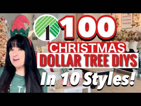 😱 100 DOLLAR TREE DIY CHRISTMAS PROJECTS! 10 COLOR THEMES AND STYLES! 8 HOURS OF NON STOP CRAFTING