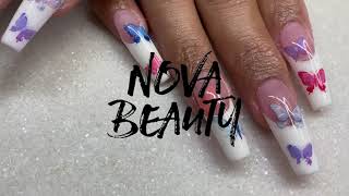 HOW TO: Easy French Butterfly Nails ♥︎