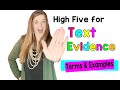 Text Evidence Essentials for Constructed Responses