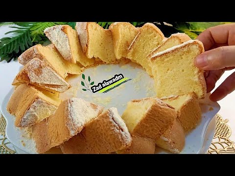 كيكه الليمون الرهيبه هشه وخفيفه زي القطن❗وصفه كيك ب2حبه ليمون وبدون حليب❗طريقه كيكه هشه بتذوب ف البق