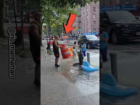 El truco más ingenioso para combatir el calor en Nueva York #Manhattan #Viral