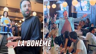 French Opera Singer surprises the whole restaurant! Everyone starts singing 😍